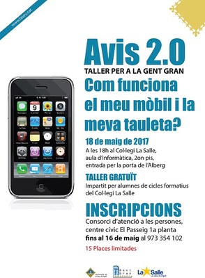 ‘Avis 2.0’, taller gratuït per aprendre a fer anar mòbils i tauletes