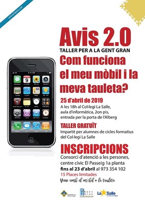 ‘Avis 2.0’, taller gratuït per aprendre a fer anar mòbils i tauletes 