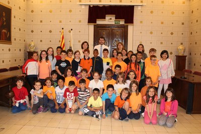 40 alumnes de l'escola Albert Vives visiten l'Ajuntament de la Seu d'Urgell 