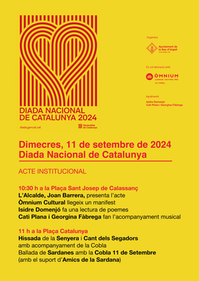 Actes commemoratius per la Diada Nacional de Catalunya a la Seu d’Urgell