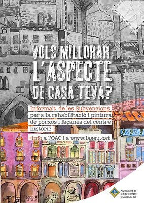 Avui ja es poden sol·licitar els ajuts per a la rehabilitació i pintura de porxos i façanes del centre històric 