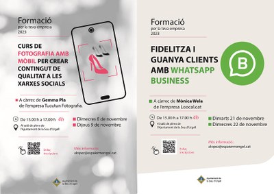 Cursos de formació per a comerços i empreses per crear contingut de qualitat i fidelitzar i guanyar clients a través de xarxes socials