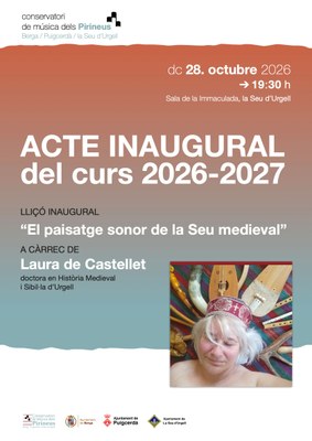 El Conservatori de Música dels Pirineus arranca el curs superant els 100 alumnes amb la lliçó inaugural de Laura de Castellet
