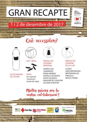 El Consorci d’Atenció a les Persones emplaça, una vegada més, a la solidaritat dels alturgellencs en motiu del Gran Recapte  