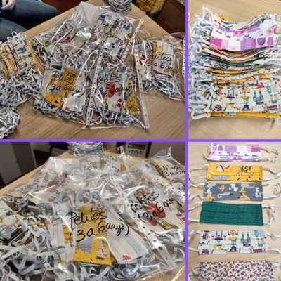 El grup de cosidores voluntàries de la Seu d’Urgell elabora 1.500 mascaretes casolanes infantils que es repartiran de manera gratuïta 