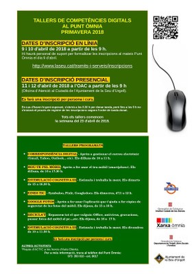 El Punt Òmnia de la Seu d’Urgell ofereix aquesta primavera nous cursos de competències digitals 