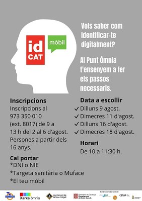 El Punt Òmnia de la Seu d'Urgell organitza tallers sobre identificació digital mitjançant l’idCAT Mòbil