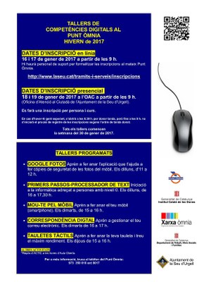 El Punt Òmnia de la Seu ofereix nous tallers de competències digitals
