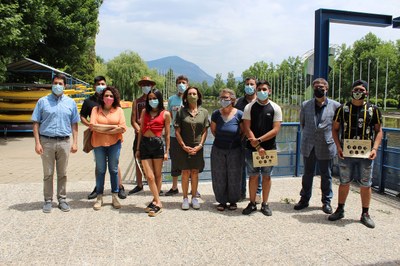 Els 5 joves urgellencs que finalitzen el curs del PFI-PTT reben les orles en reconeixement a la seva formació 