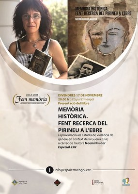 Presentació del llibre ‘Memòria Històrica: Fent recerca del Pirineu a l’Ebre’, estudi de violència de gènere en la Guerra Civil 