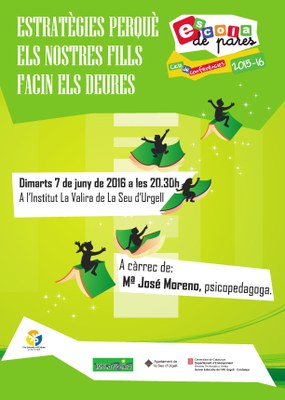'Estratègies perquè els nostres fills facin els deures', nova xerrada de l'Escola de Pares