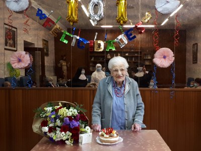 Felicitació institucional a la padrina urgellenca Irene Capdevila pels seus 101 anys