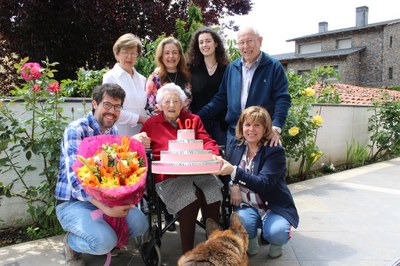 Felicitació institucional a la padrina urgellenca Maria Nebot Bastida pels seus 101 anys