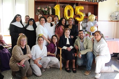 Felicitació institucional a la urgellenca Presentació Farràs Vilanova pel seu 105 aniversari