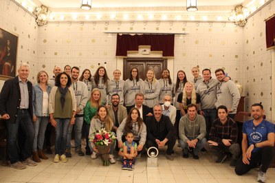 Felicitació institucional a les jugadores del Cadí La Seu com a campiones de la 34a Lliga Catalana 