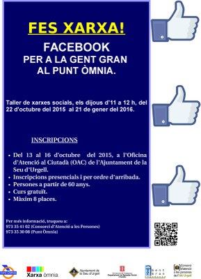 'Fem Xarxa!', nou taller de xarxes socials per a la gent gran al Punt Òmnia 