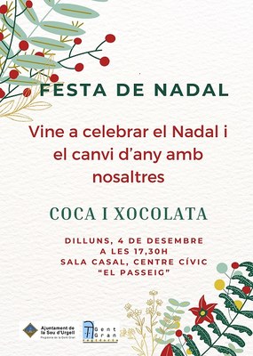 Festa de Nadal per a la gent gran al centre cívic el Passeig