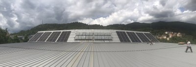 Finalitzada la instal·lació solar fotovoltaica per autoconsum al Palau d'Esports 