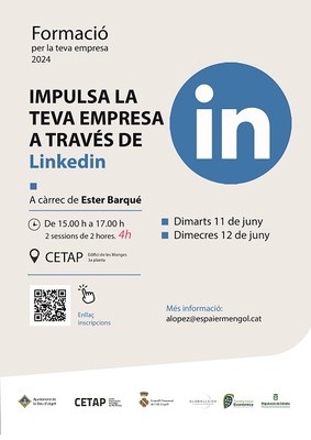 Impulsa la teva empresa a través de Linkedin’, nova formació adreçada a empreses i persones a l’atur 