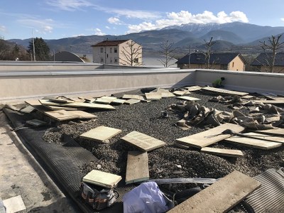Iniciades obres d'impermeabilització de les terrasses del Palau Municipal d'Esports 