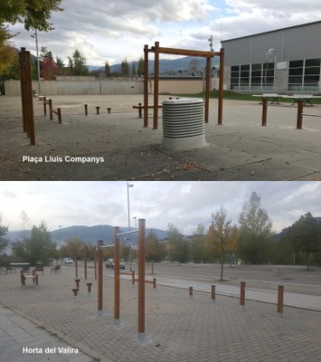 Instal·lades dues àrees per practicar street workout