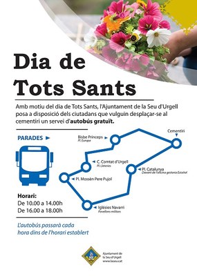 L'Ajuntament posa un servei d’autobús gratuït per desplaçar-se fins al cementiri el dia de Tots Sants 