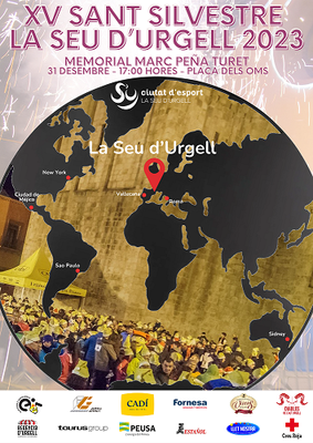 L’Ajuntament de la Seu d’Urgell recull el testimoni del Col·lectiu 92-93 en l’organització de la Cursa Sant Silvestre 2023 