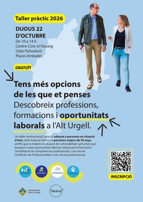 L’Ajuntament i Tàctica 360 organitzen el taller pràctic «Tens més opcions de les que et penses» per impulsar el talent i l’ocupabilitat al territori 