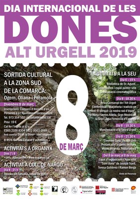 L’Alt Urgell commemorarà el Dia Internacional de les Dones amb diversos actes culturals i reivindicatius