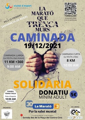 L’alumnat d’INEFC Pirineus organitza una caminada i un torneig de tennis taula per La Marató de TV3