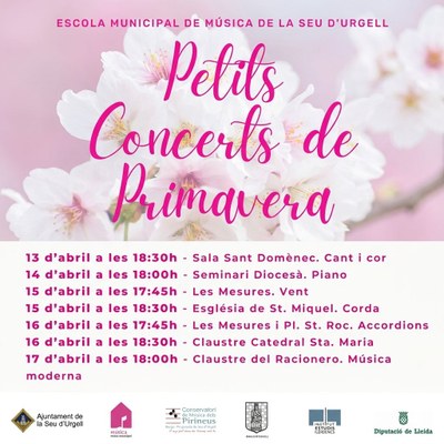 L’Escola Municipal de Música celebra la primavera amb Petits Concerts i la participació al Cantaxics d’ACEM