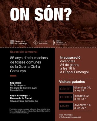 L’Espai Ermengol acull l’exposició ‘On són? 85 anys d’exhumacions de fosses comunes de la Guerra Civil a Catalunya’