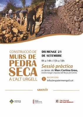 L’Espai Ermengol organitza una sessió pràctica i gratuïta de construcció de murs de pedra seca 