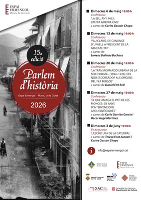 L’Espai Ermengol presenta la 15a edició del cicle ‘Parlem d’Història’ amb una mirada a la Seu i la recerca jove