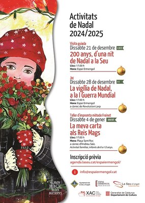 L’Espai Ermengol proposa per aquest Nadal una visita guiada, un joc i un taller d’impremta 