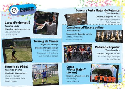 La Festa Major ‘Atípica’ de la Seu proposa 7 activitats esportives que es podran gaudir amb seguretat 