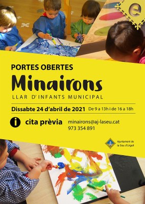 La llar d’infants municipal ‘Els Minairons’ fa aquest dissabte la jornada de portes obertes 