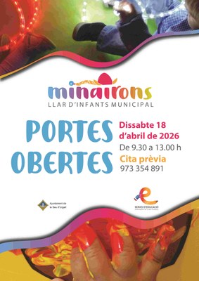 La llar d’infants municipal Minairons anuncia la jornada de portes obertes i el calendari de preinscripció per al curs 2026-2027