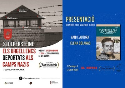 La presentació del llibre sobre Florencio Pla ‘la Pastora’ i la visita guiada dedicada als urgellencs deportats als camps nazis, noves propostes de Fem Memòria 