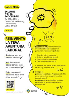 La Seu acollirà a l’octubre el taller gratuït ‘Reinventa la teva aventura laboral’ per orientar persones i comerços en transició