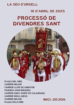 La Seu d’Urgell celebra la processó del Sant Enterrament 