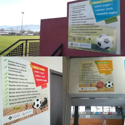La Seu d’Urgell instal·la panells amb consells de comportament adreçats a públic i a esportistes en les competicions esportives 