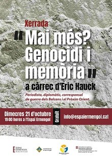 La Seu d’Urgell organitza un cicle de xerrades sobre genocidi i memòria històrica a càrrec del periodista Eric Hauck