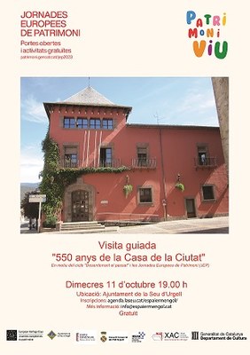 La Seu d’Urgell se suma a les Jornades Europees de Patrimoni amb la visita guiada ‘550 anys de la Casa de la Ciutat’