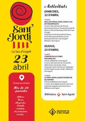 La Seu es prepara per a un Sant Jordi ple de cultura amb  llibres, roses i activitats participatives