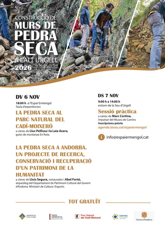La Seu d'Urgell acoge jornadas sobre la piedra seca, Patrimonio Inmaterial de la UNESCO