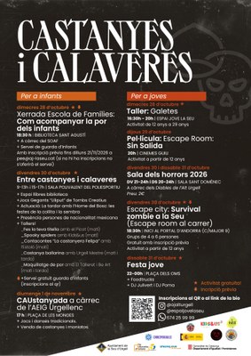 La Seu renova la programació de tardor per a infants, joves i famílies sota el nom «Entre castanyes i calaveres»
