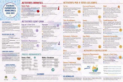 Les Escoles Esportives Municipals ofereixen 21 activitats físiques per a totes les edats 