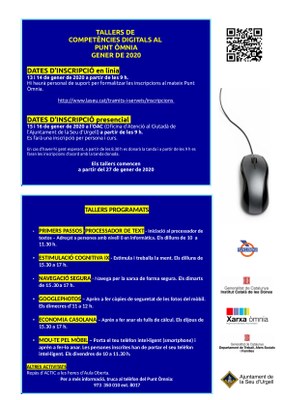 Nous tallers de competències digitals al Punt Òmnia de la Seu d’Urgell 