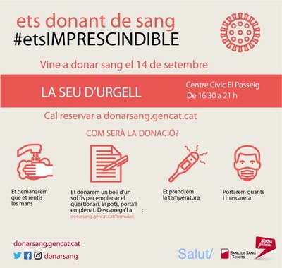 Nova jornada de donació de sang a la Seu d'Urgell 